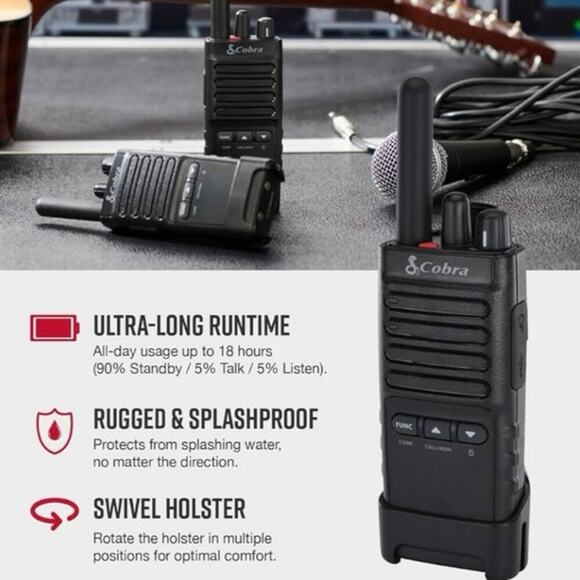 Cobra PX650 Two-Way Radio 6-Pack Walkie Talkies Long Range Rechargeable NEW - Picture 4 of 15